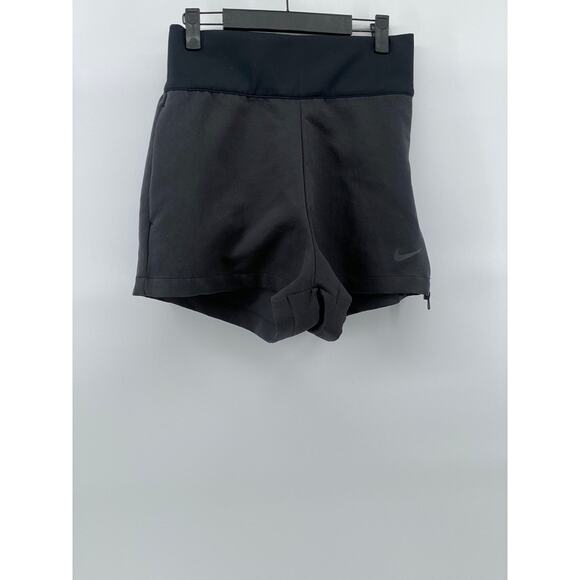 NIKE Women's Gray High-Rise Tech Side-Zip Hem Active Shorts SZ M - Picture 1 of 9